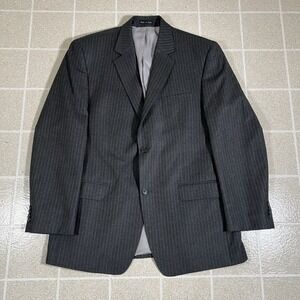 Michael Kors Mens Grey Wool Plaid Two Button Blazer Size 42R Sport Coat